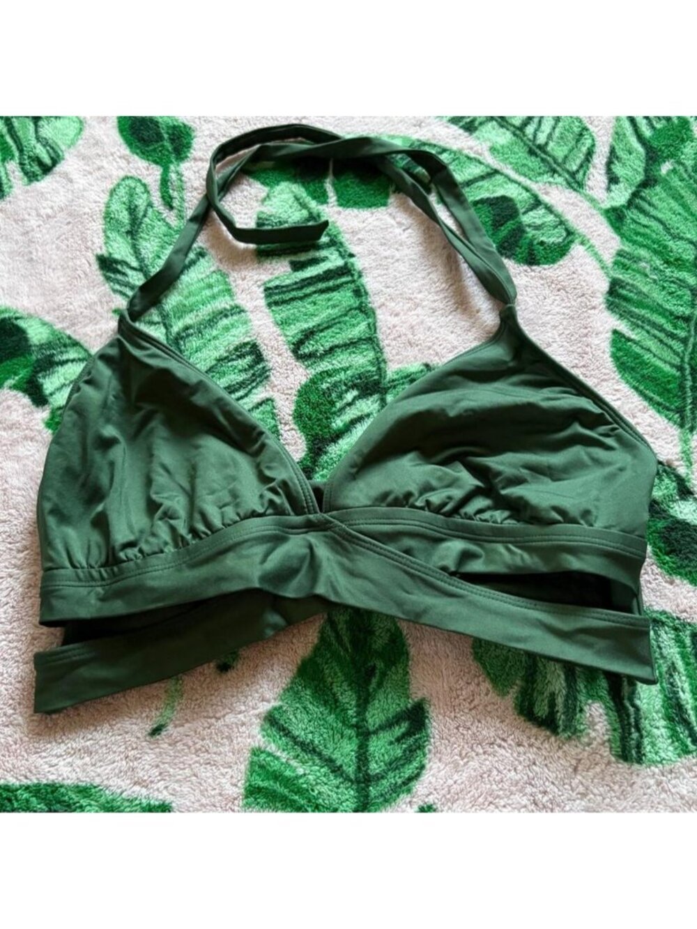 Kona Sol green bikini top